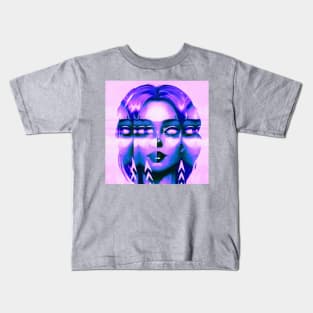 Psychic - Glitch Art Portrait Kids T-Shirt